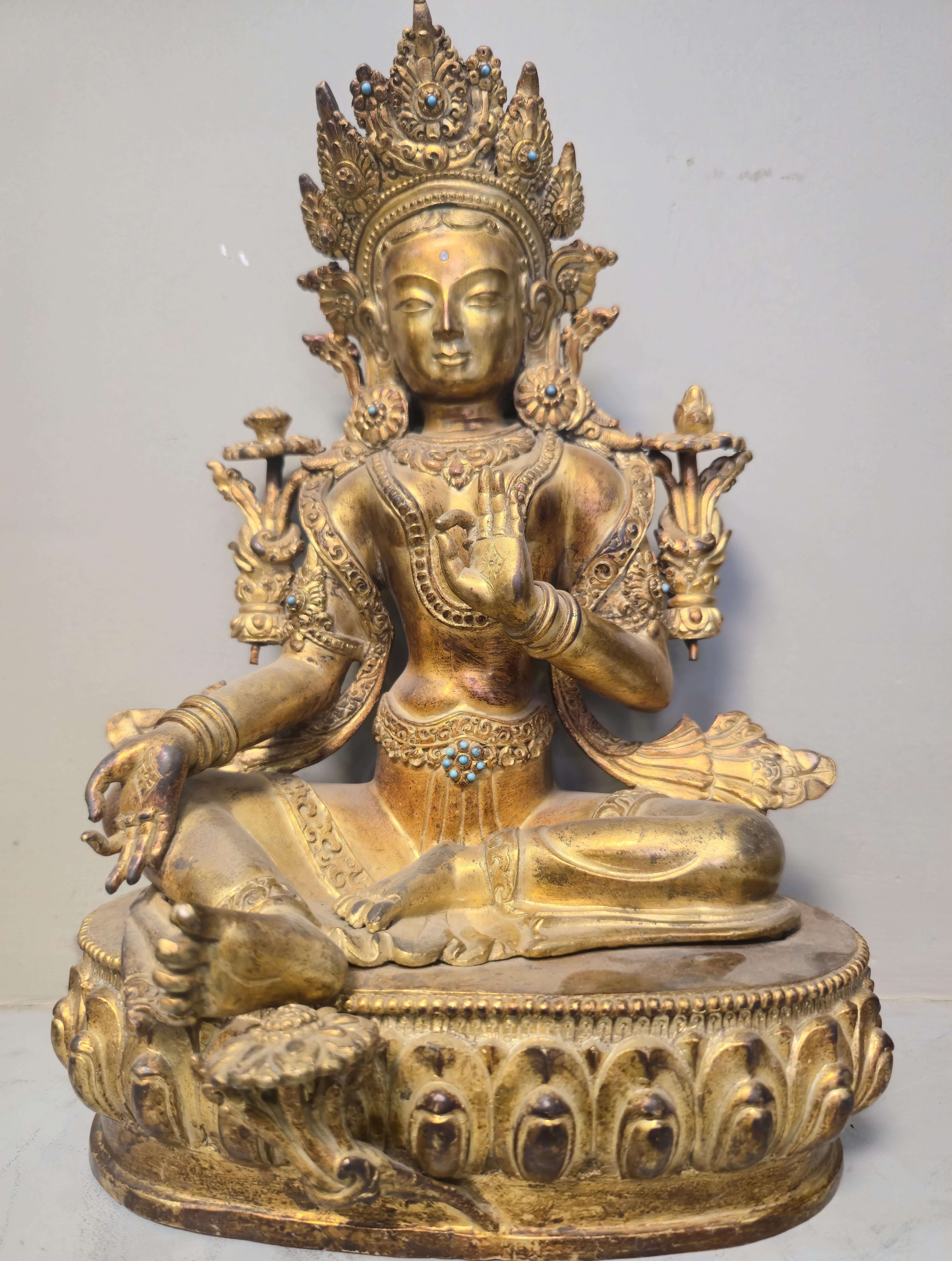 Green Tara Antique Piece - Mangal Handicrafts
