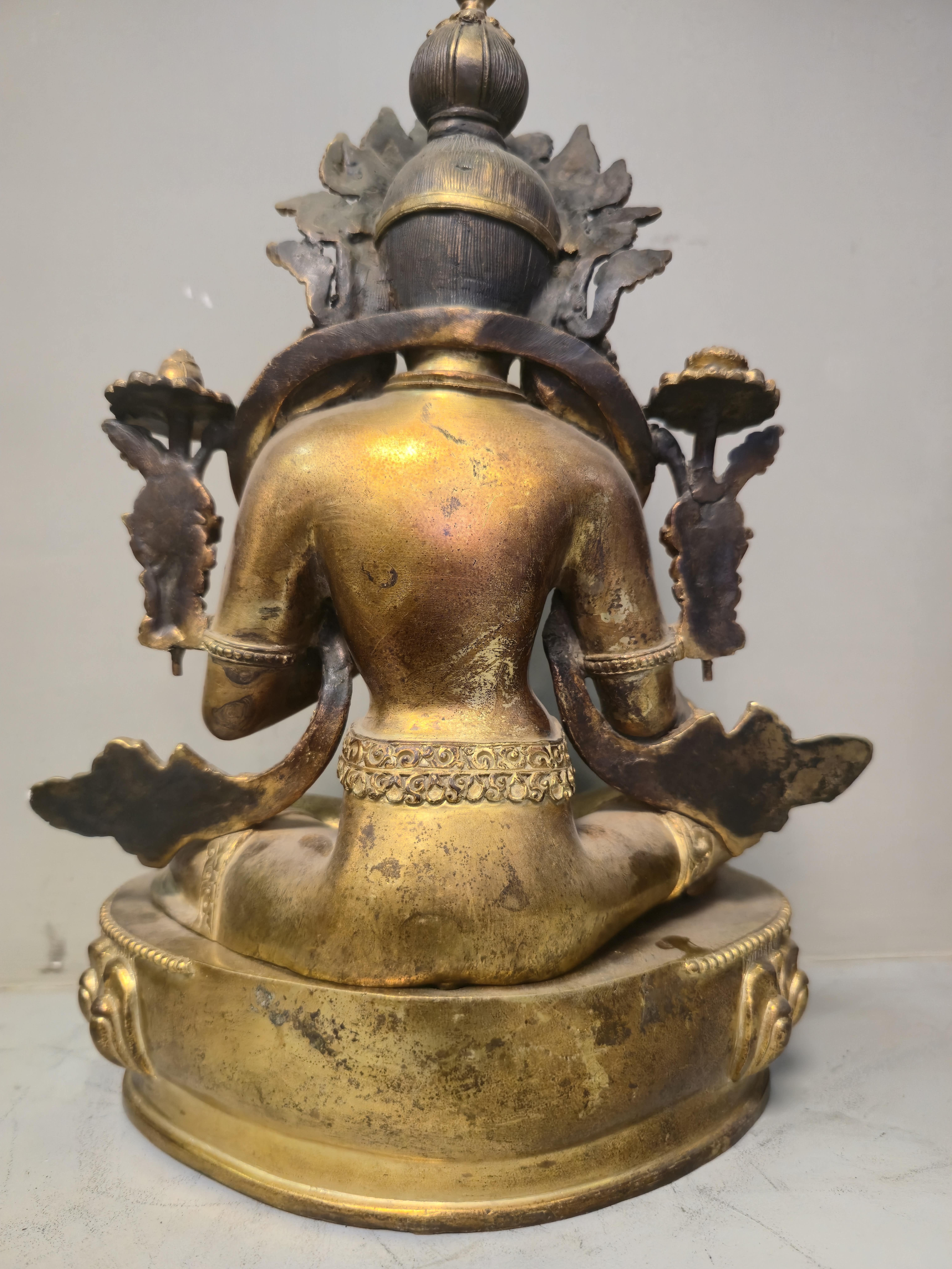 Green Tara Antique Piece - 875 - Mangal Handicrafts